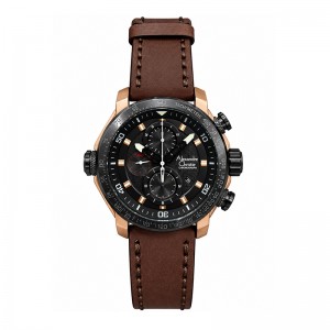 Alexandre Christie AC 6565 Rosegold Brown Leather MCLBRBA